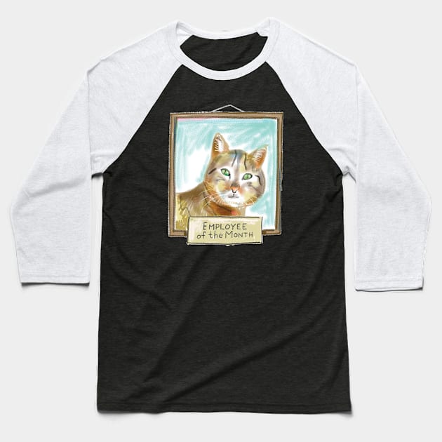 Cat Baseball T-Shirt by bobeckstein